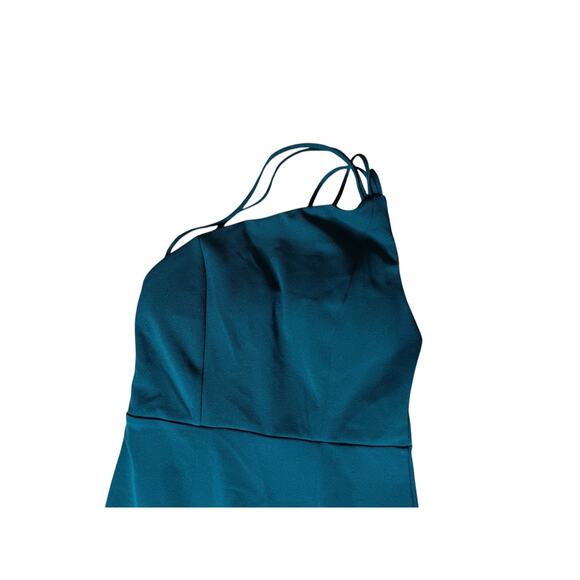 New HELLO MOLLY Embark With You Midi Stretchy Crepe Dress Teal SZ 2 - Picture 7 of 15